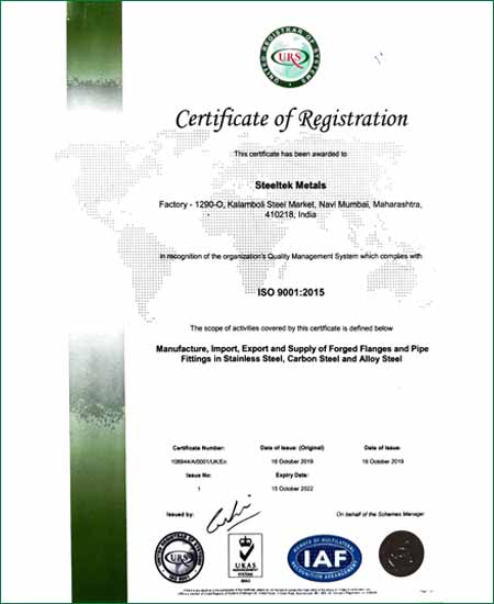 ISO 9001:2015 Certificate